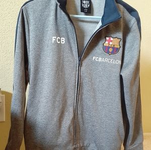 Official FCB Barcelona Full Zip Youth Jacket Sz L